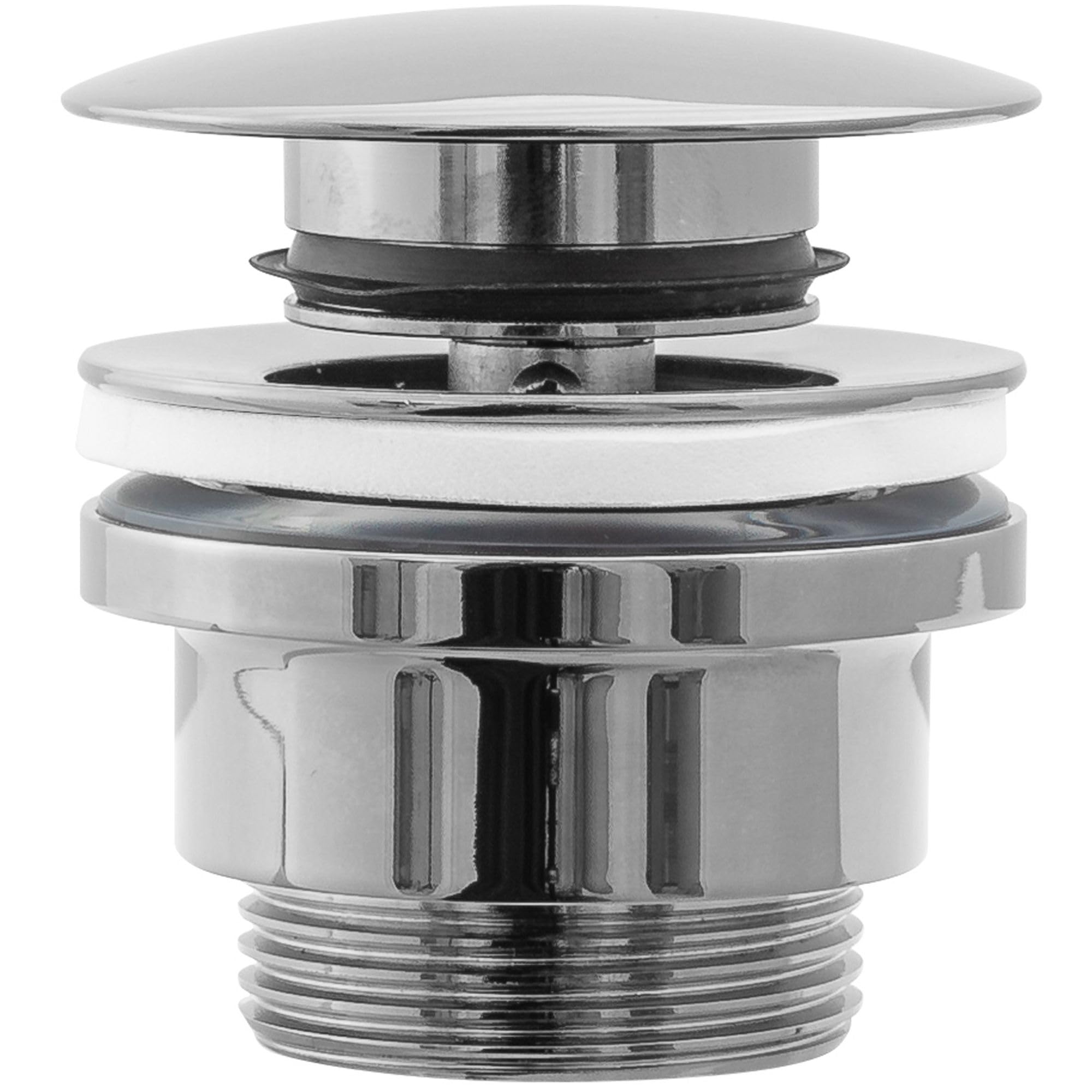 Valvola Clic-Clac Per Lavabo - Tappo Piano, Universale, Oro Spazzolato - Foto 5