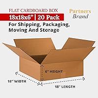 Vista 2 de Seleccione un tamaño: cajas planas marca Partners., Kraft, 20