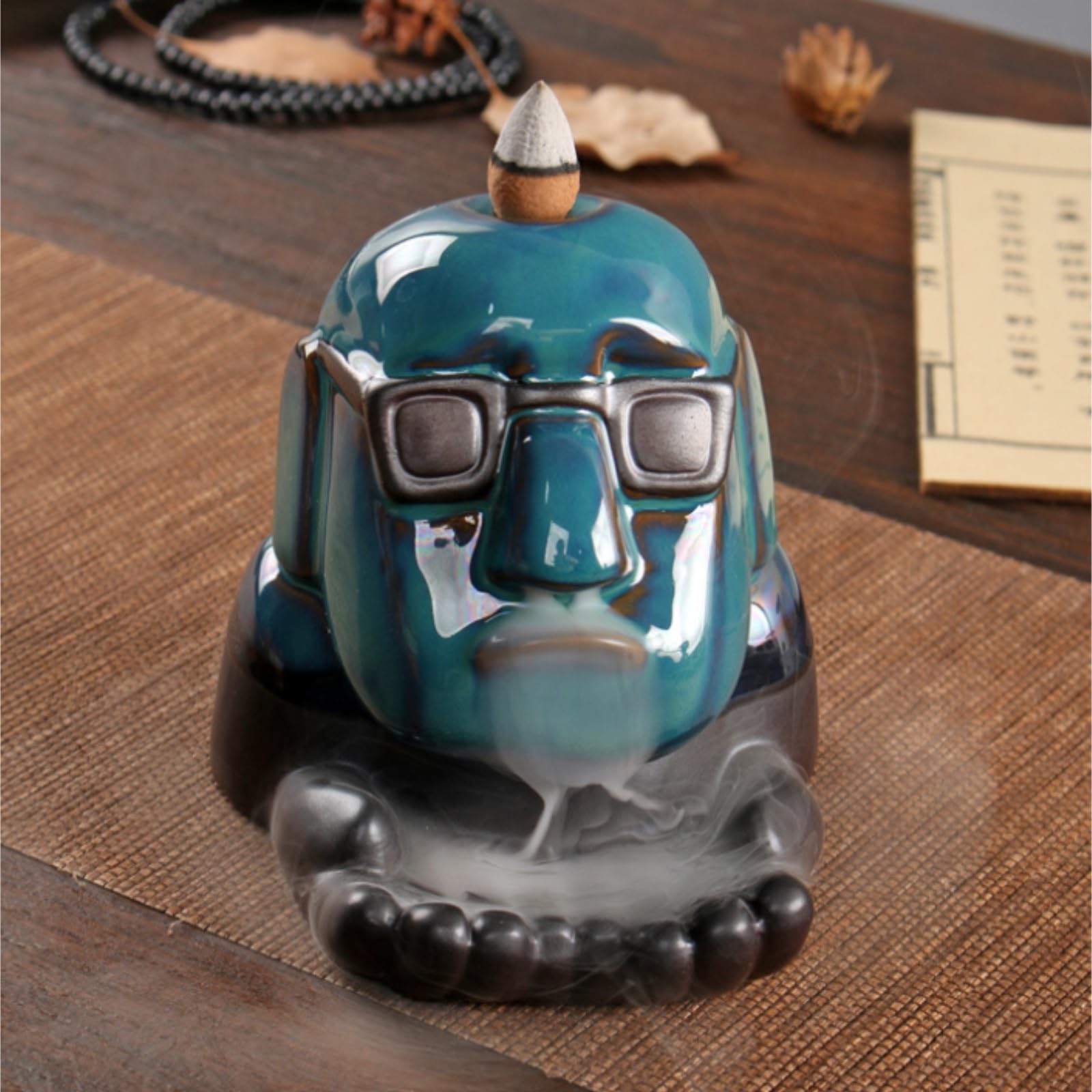 Porta Incenso Bruciatore Incenso Bruciatore di Incenso A Riflusso, Porta Incenso, Ornamenti in Ceramica, Flusso di Fumo, Bruciatore for Aromaterapia Portaincenso per Famiglia