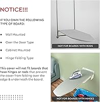 Vista 7 de Encasa XO Funda y Almohadilla para Tabla de Planchar 49"x18" - Cubierta Ancha para Tabla de Planchar de Fieltro de 4mm con Acolchado - Resistente al