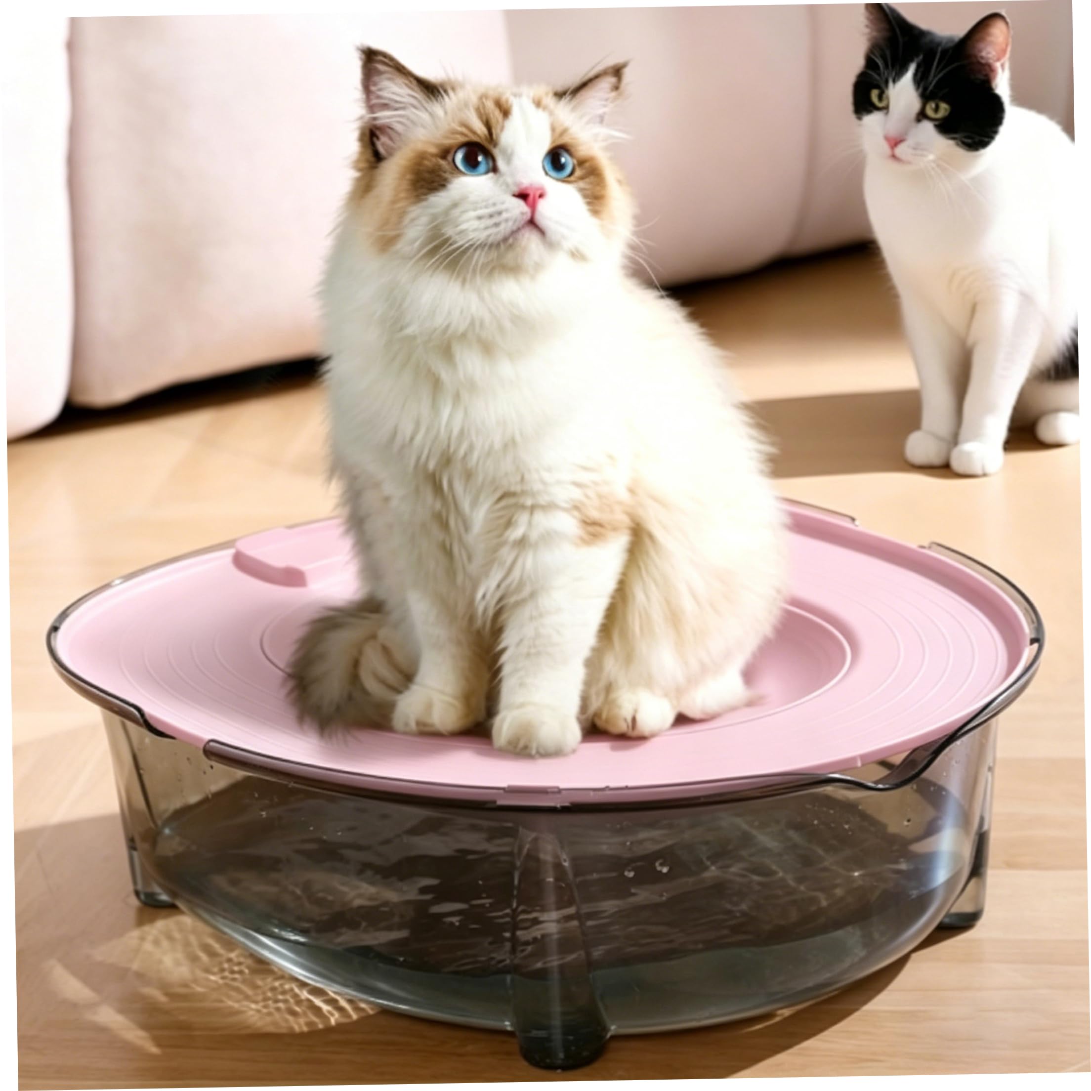 Doppelschichtiges Katzentoiletten-Trainingsset im Stil 2, auslaufsicherer, Stabiler Kunststoffstreutrainer