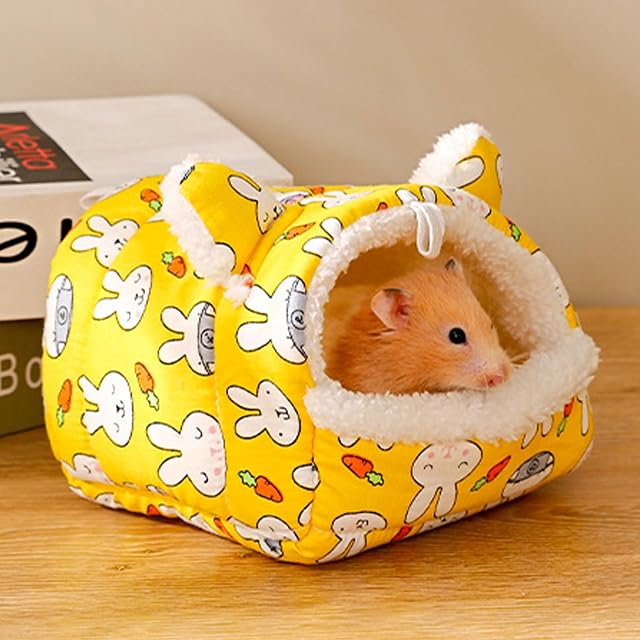 Foto 3 de 8 de Teksome cálido para hámster para Mascotas, Cueva para Cama de Conejillo de Indias
