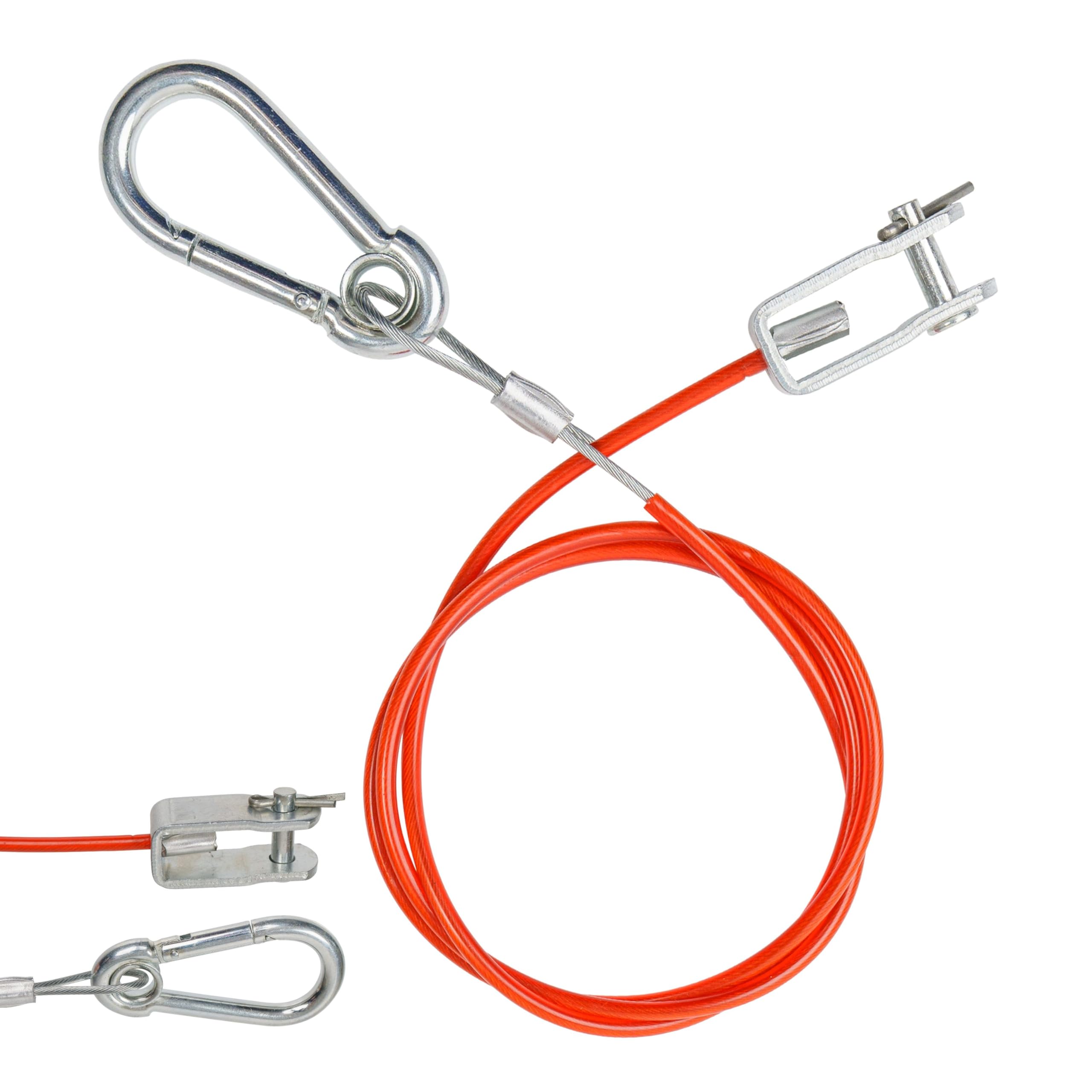 Câble De Rupture Remorque 1m X 2,5mm - Câble Acier Sécurité Avec Chape & Boulon 250kg Charge