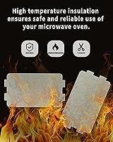 Vista 4 de 2 piezas de cubierta de guía de ondas, placa de mica universal para horno microondas, 117 mm x 64 mm, accesorio de repuesto para cocina doméstica