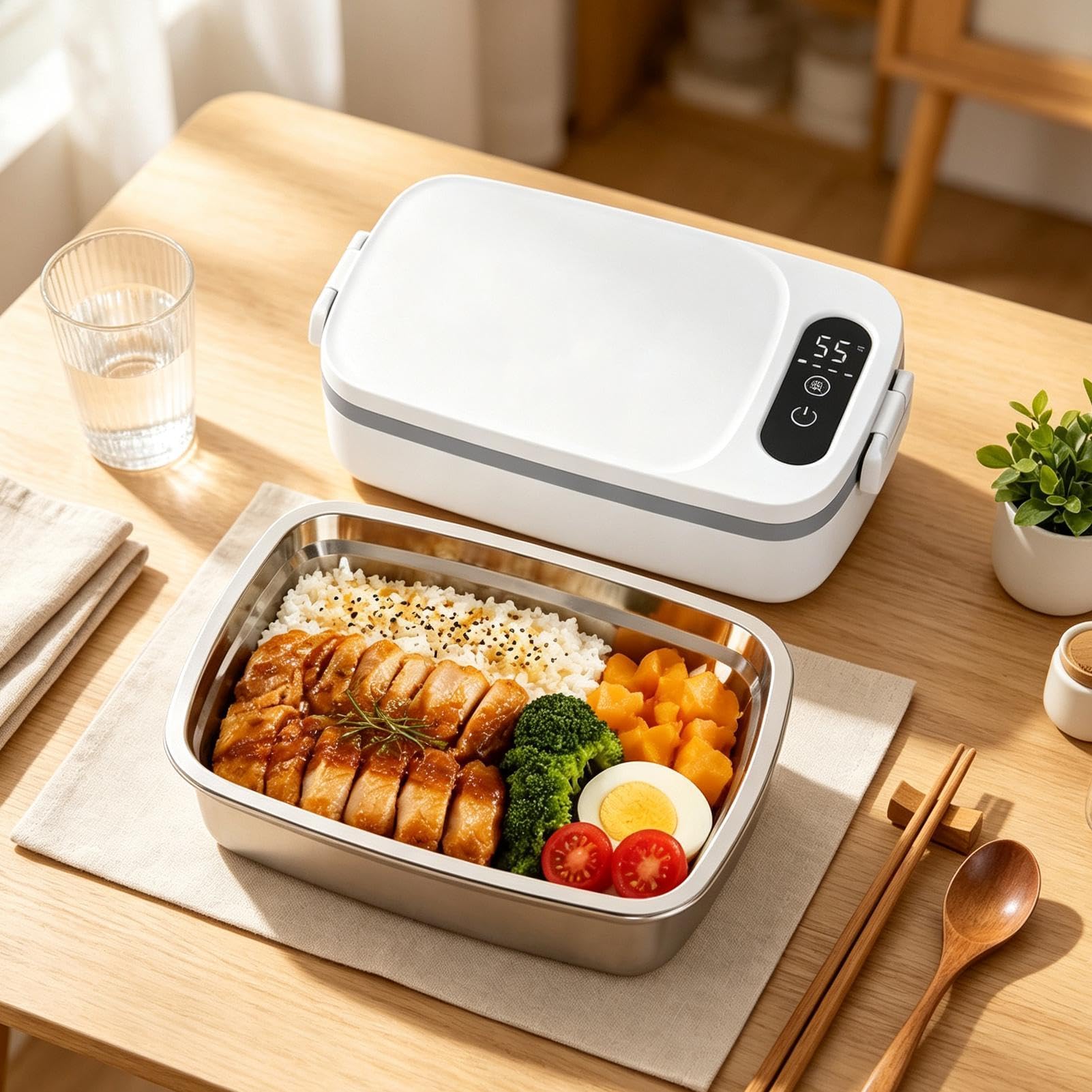 Genérico Eléctrica Contenedor De Comida Recargable De 12000 mAh