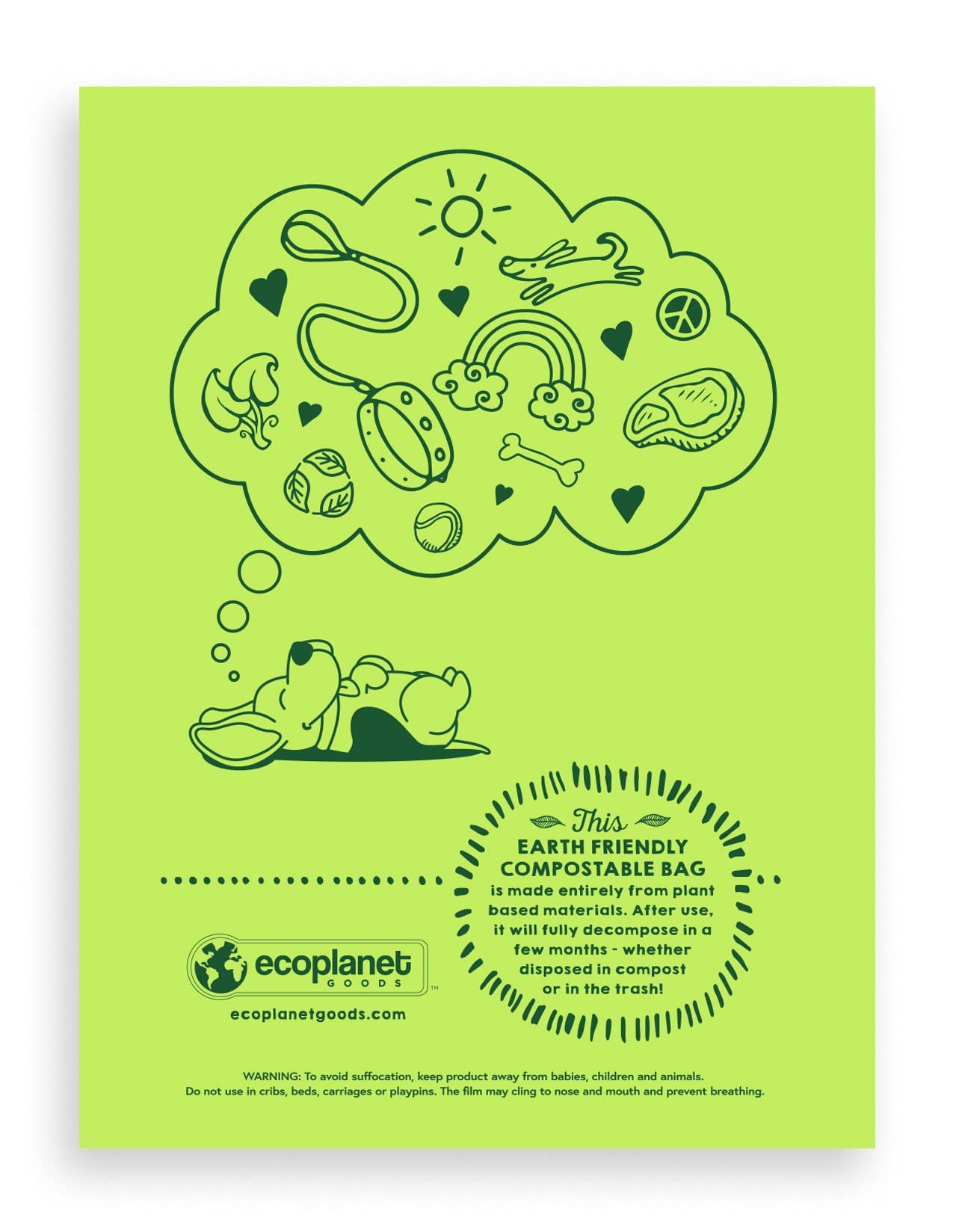 Bolsas compostables para excrementos de perro, paquete de 2 unidades, 240 bolsas/paquete, fabricadas en Estados Unidos, completamente biodegradables 90 días después de su uso, 100% a