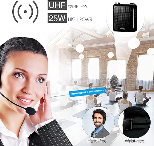 Miniatura 3 de Amplificador de voz inalámbrico de 25 W Bluetooth 5.3  Sistema PA portátil inalámbrico de grado con reverberación  Altavoz recargable Batería de 12