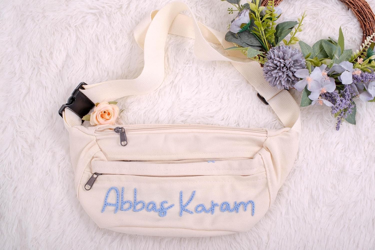 Personalized Belt Bag with Name – Custom Fanny Pack & Crossbody Bag for Women – Ideal Travel Accessory & Bridesmaid Gift（Black） image 5