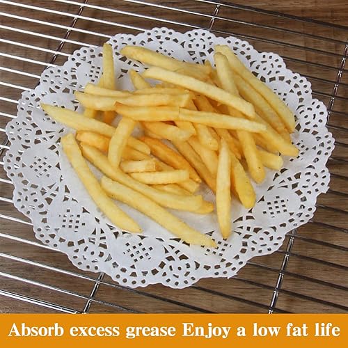 Miniatura 7 de 150 piezas redondas de encaje blanco de papel de 8 pulgadas para decoración de mesa de boda, cojín de papel desechable para tartas, postres,