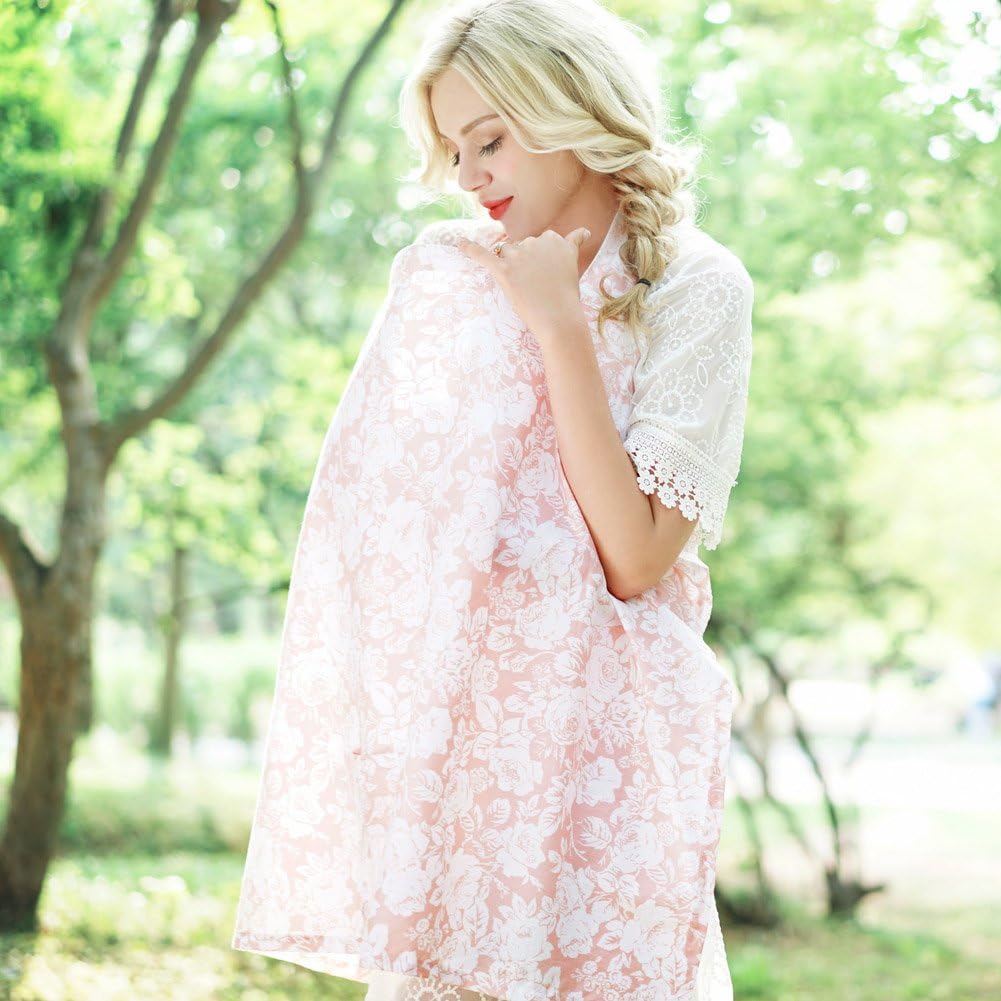 Nursing Cover Baby Breastfeeding Cover Infant Feeding Cover Infant Breathable Privacy Breast Feeding Cover 100% Cotton (style7)