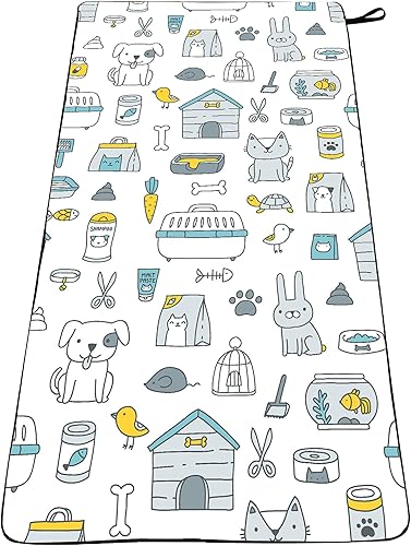 HydroPET Towel - Una toalla de viaje grande (60 x 30 pulgadas) hecha de materiales 100% reciclados. Resistente al pelo y a la suciedad, de absorción