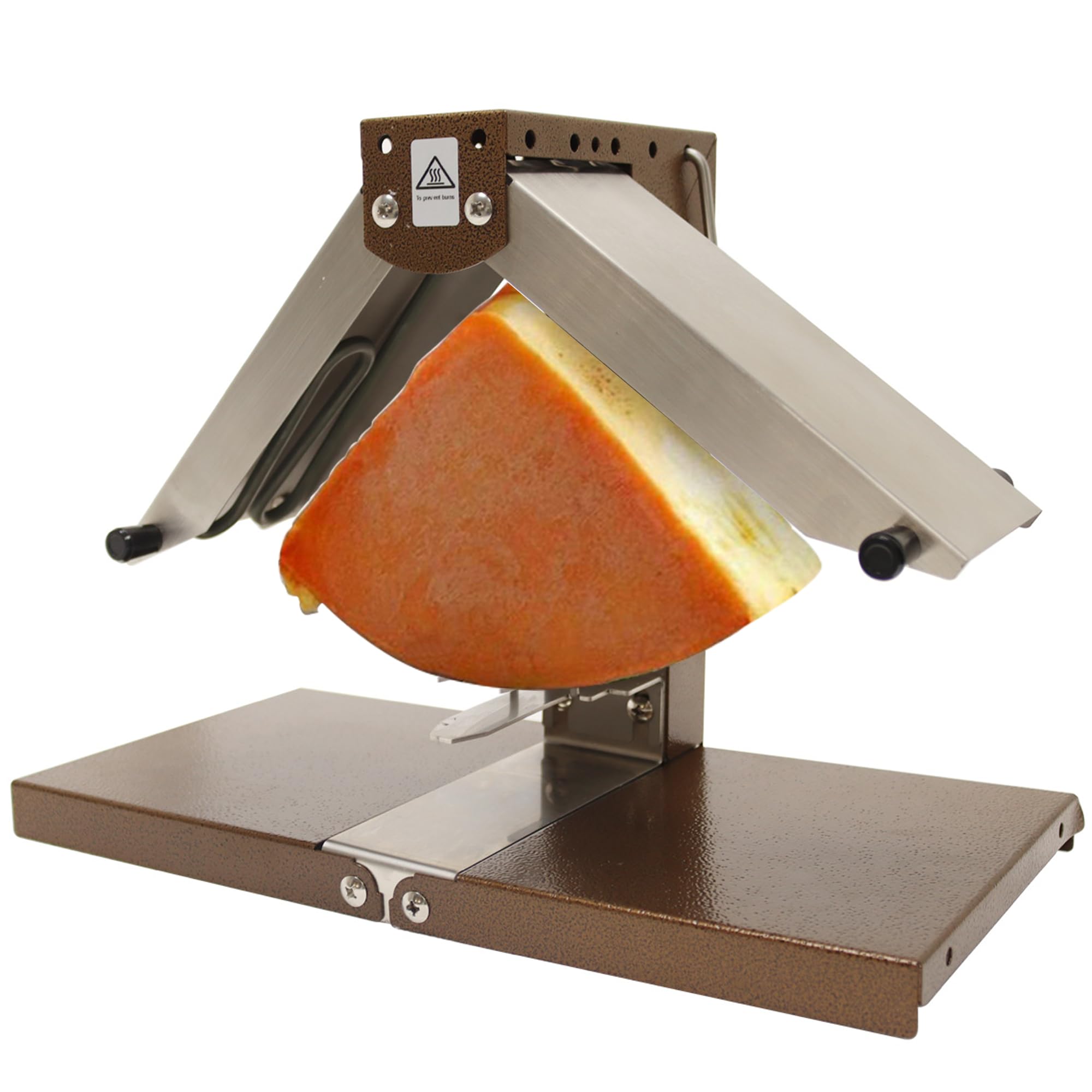 Maisutseb Electric Raclette Cheese Melter 900W Commercial Half Round Cheese Melting Warmer Machine Stainless Steel Multi-Function Raclette Machine 110V