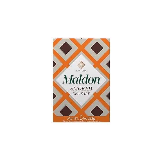 Maldon Salt, Smoked Sea Salt Flakes, 4.4 oz (125 g), Kosher, Natural, Gently Smoked