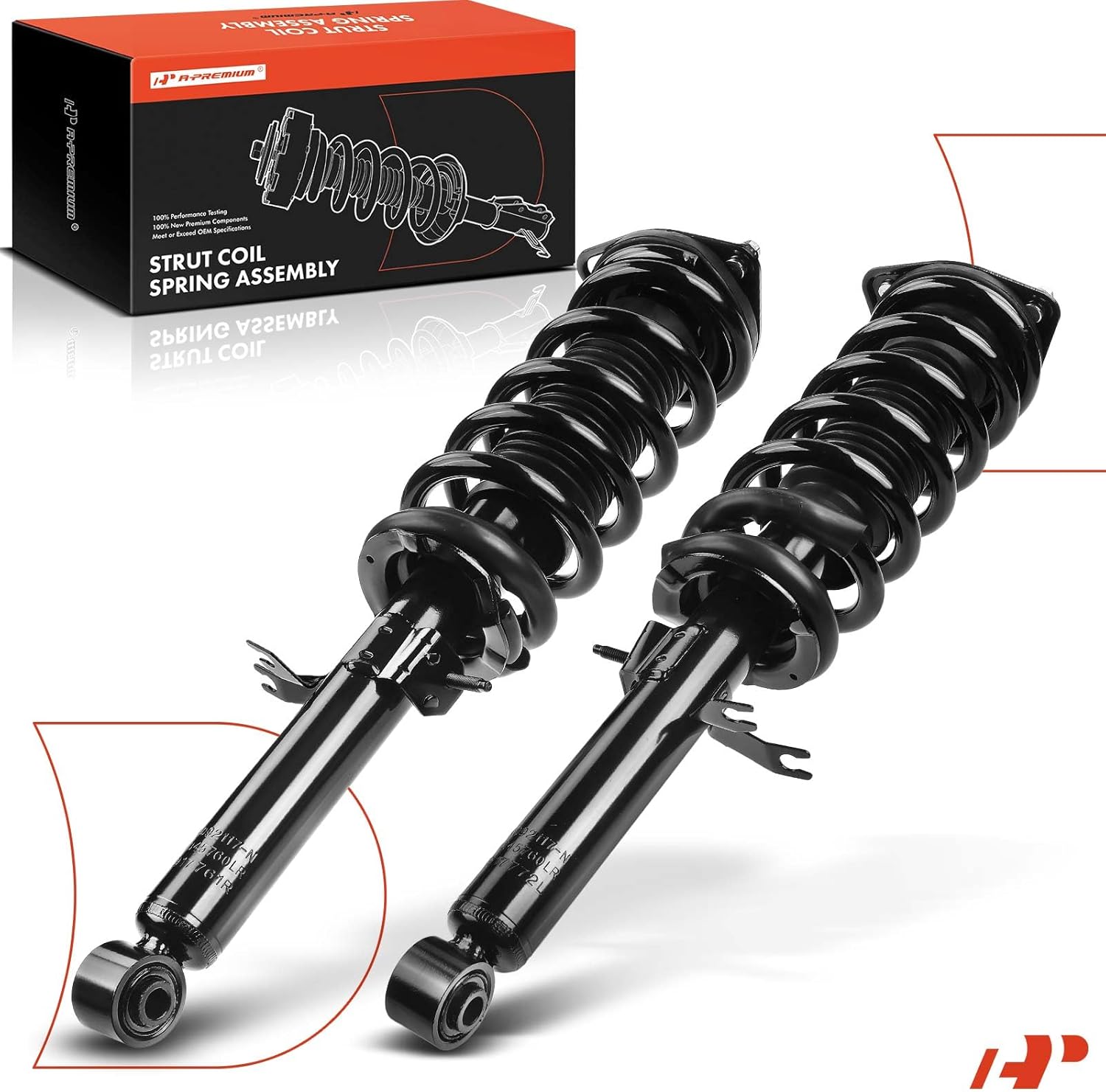 A-Premium Front Complete Strut & Coil Spring Assembly Compatible with INFINITI G25 2011-2012, G35 2007-2008, G37 2009-2010, Sedan, RWD, 2-PC Set