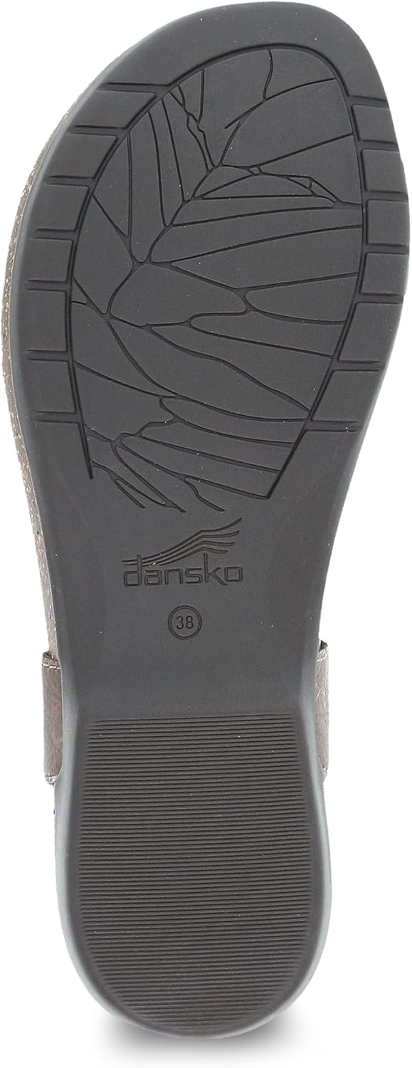 Dansko Reece Sandal for Women - Memory Foam and Cork Footbed for Comfort and Arch Support - Lightweight Rubber Outsole for Long-Lasting Wear with Hook & Loop Strap