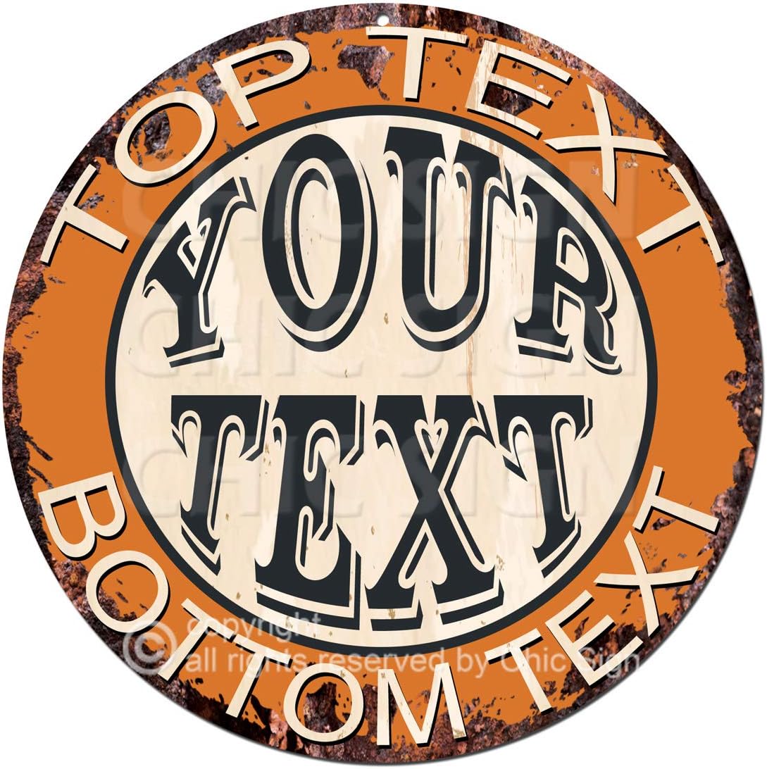 ANY NAME'S Your TEXT Custom Personalized Chic Sign coaster Mugs Rustic Shabby Vintage style Retro Kitchen Bar Pub Coffee Shop man cave Decor Gift Ideas (Green, 12 inch Aluminum Sign)