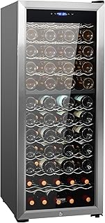 VEVOR 80-Bottle Wine Cooler, Dual Zone & Dual Temperature Wine Fridge, Freestanding Refrigerator with Circulating Air-cool...