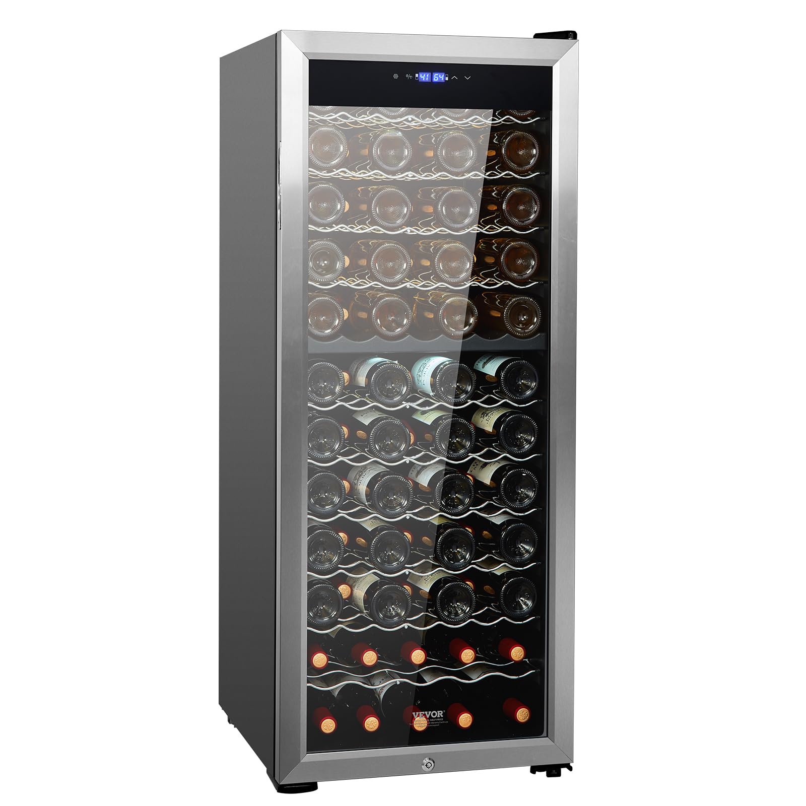VEVOR JC-208WD Wine Cooler Silver