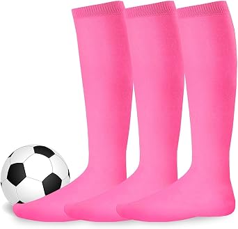 FOMANN Teens Soccer Socks Wholesale Boys Girls Flat Knit Cotton Soccer Sports Team Socks 5 Pack