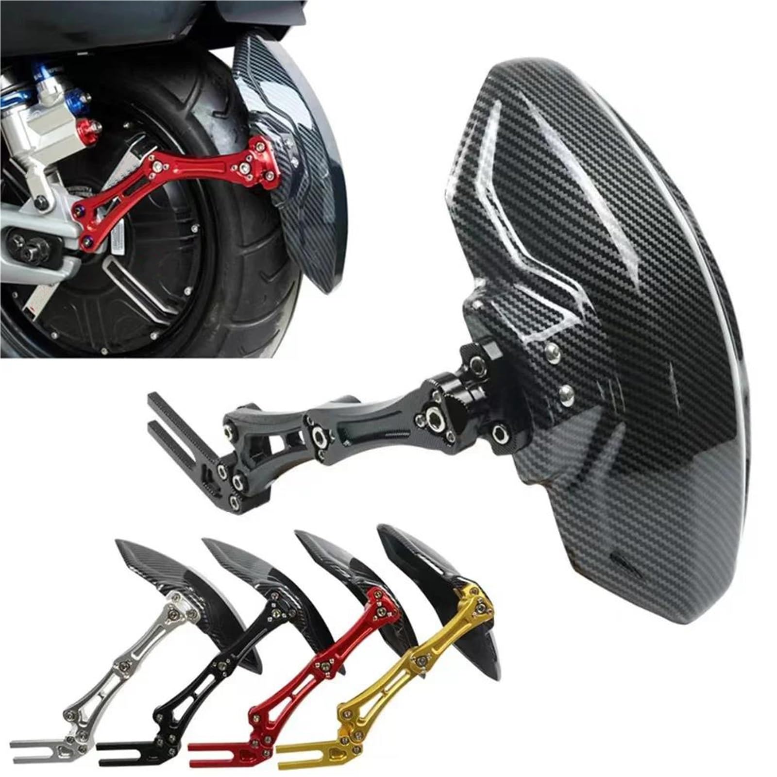 Parafango Moto Universale | Parafango Durevole Per Sostituzione Diretta Del Parafango Posteriore Del Motociclo HIOPILKIKG
