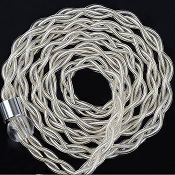イヤホン ケーブル リケーブル 28AWGリッツ線銀メッキ5N単結晶銅 Amazon | イヤホンリケーブル 銀メッキ単結晶銅OCC 5N純度99.999