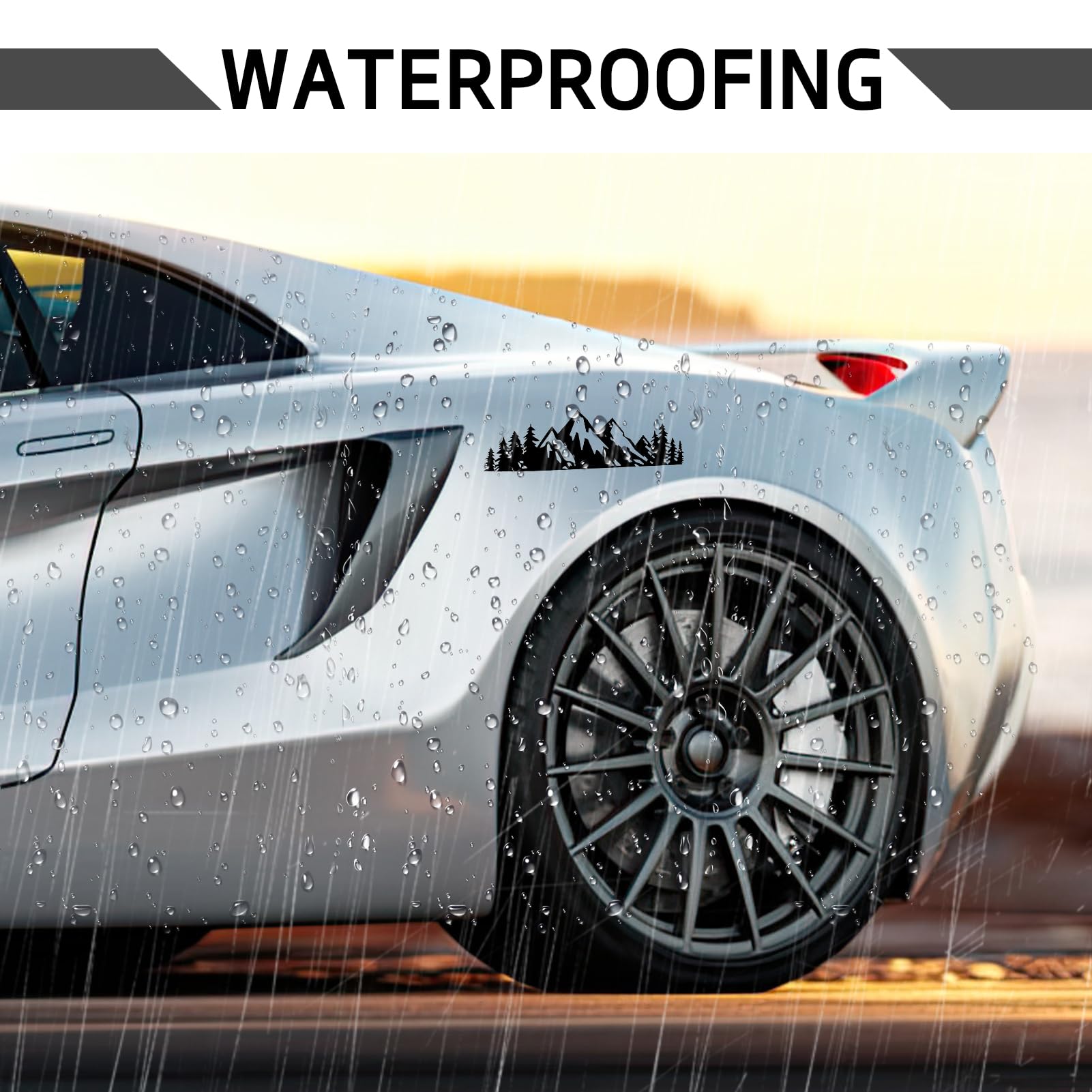 Adesivi Decorativi Montagne Per Auto - Set 10 Pezzi Universali Per Auto, Camper E Roulotte - Foto 9