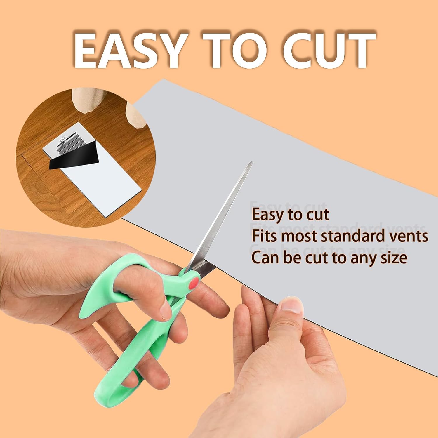 Strongest Magnetic Vent Covers(3-Pack), Pocket for Complete Seal, 4" X 12'' Vent Covers Magnet Heat/AC Vent Covers for Home Floor Ceiling Standard Air Registers, Cut to Size, Home HVAC and AC Vents