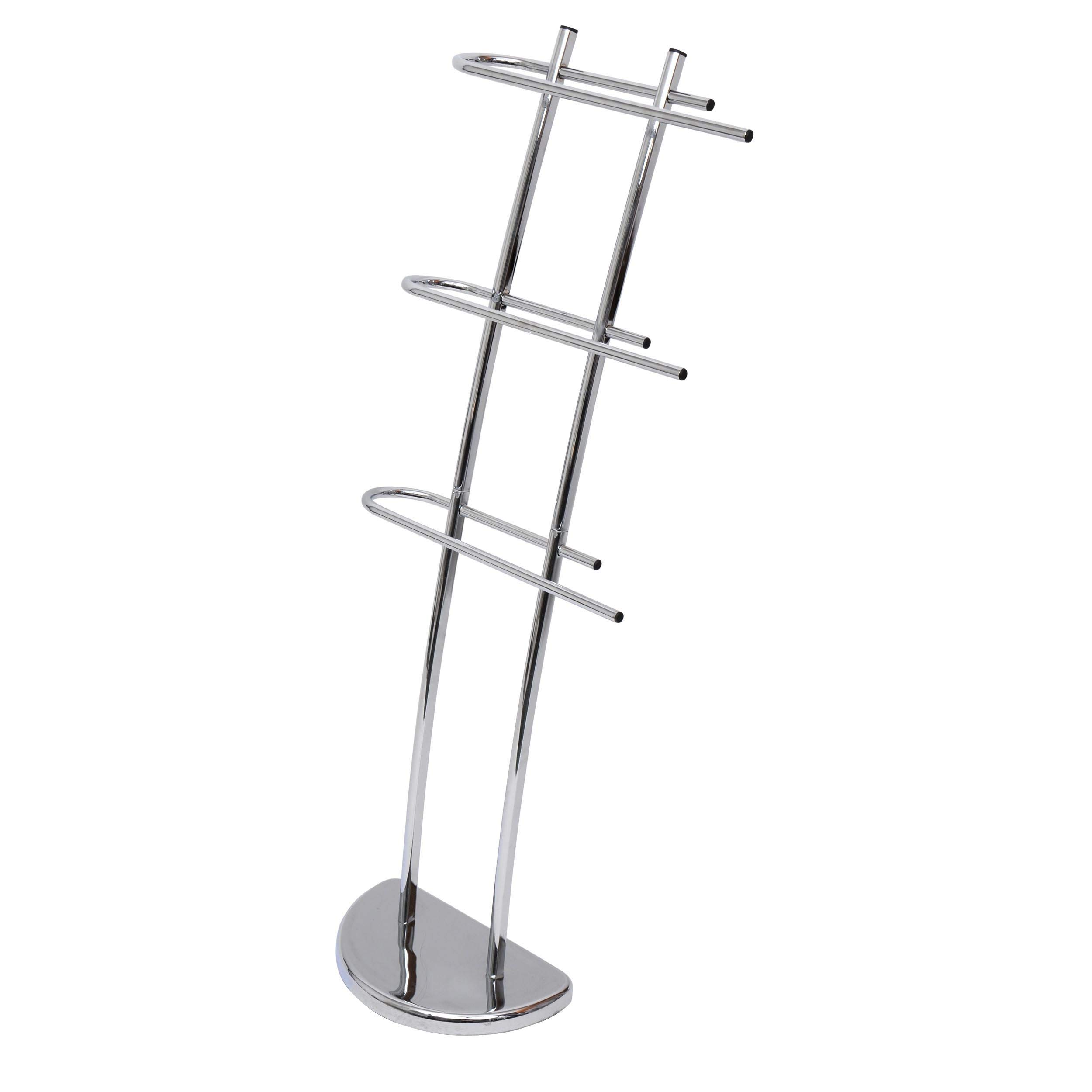 Image secondaire de Porte-serviettes 3 Niveaux en Acier Chromé - Design Moderne