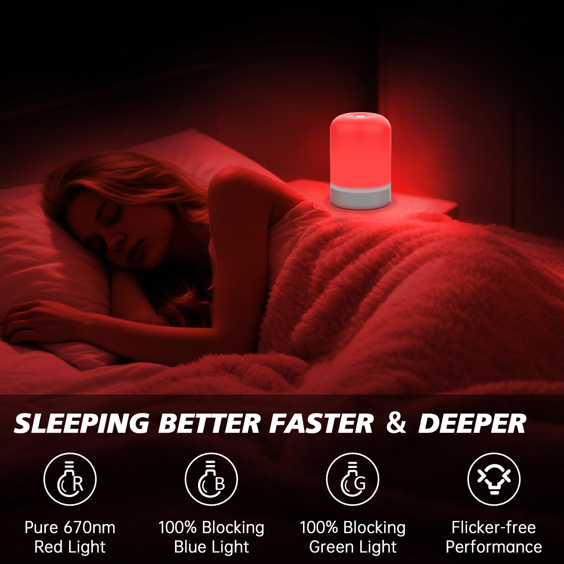 Amazon.com: Azhien Red Light Therapy for Sleep, Red Night Light