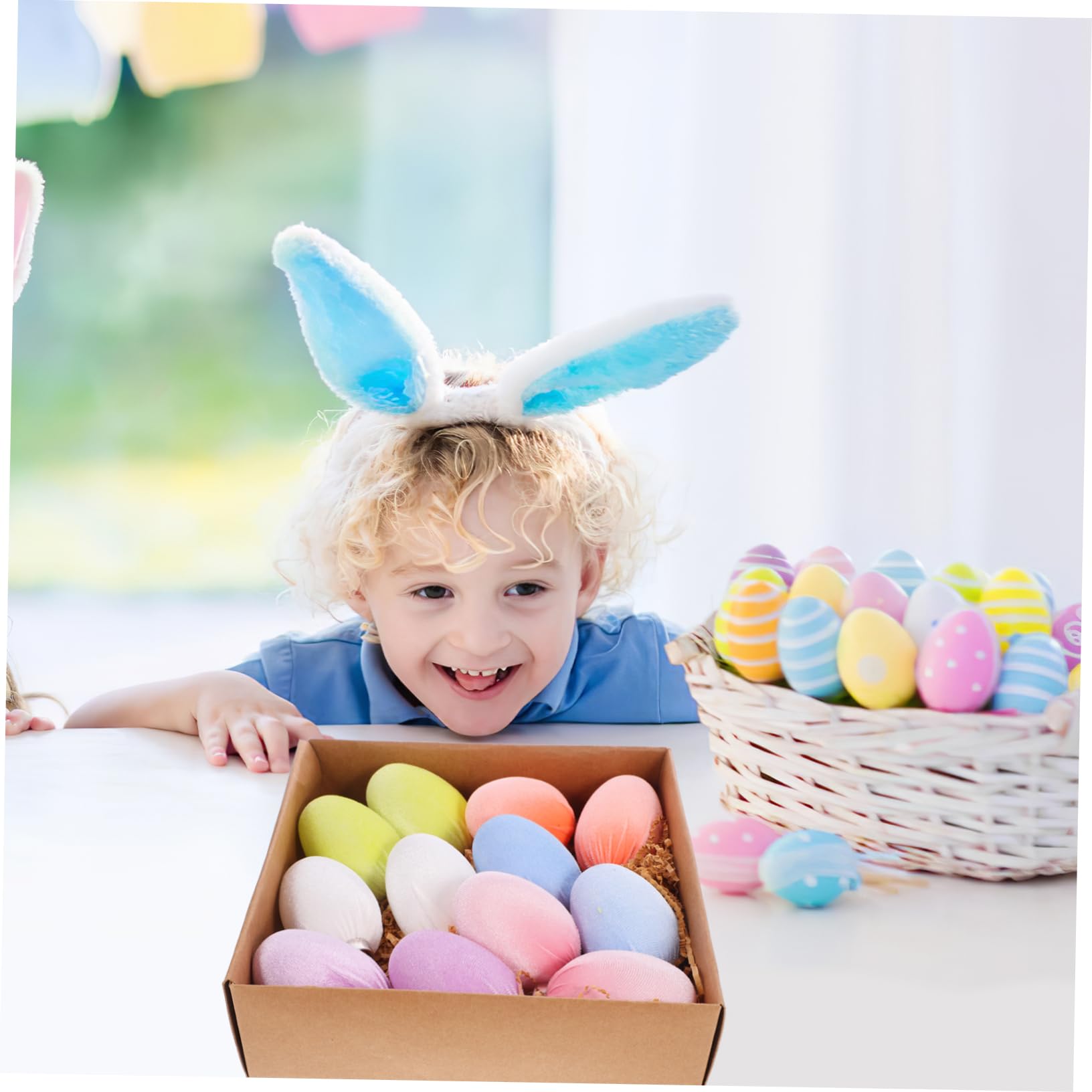 Ciieeo STK Ostereier Easter teigroller Ostern zu Ostern 0stergeschenke Eier-Anhänger Festival-Szene-Anhänger Osterdeko hängende Dekorationen Osteranhänger Beflockung