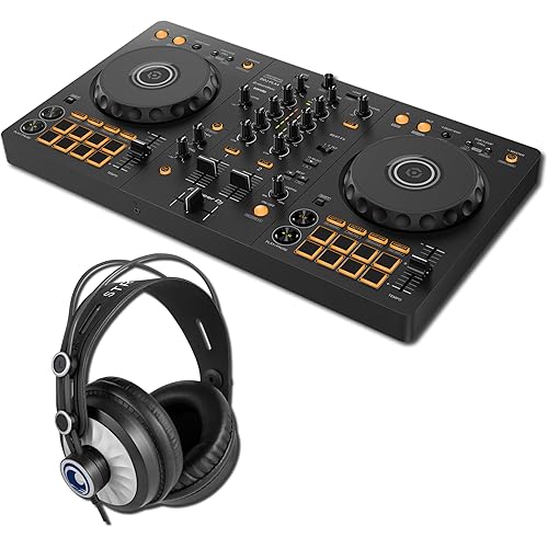 Pioneer DDJ-FLX4 2-Deck DJ Controller with StreamEye Cans50 Studio Headphones