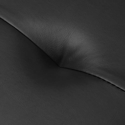 Miniatura 5 de Farini Kitchen Dining Chairs Set of 2,Mid-Century Modern Chair Armless Mesh Backrest Cane Rattan Chairs for Home Dining Room(Black-PU Leather) Negro