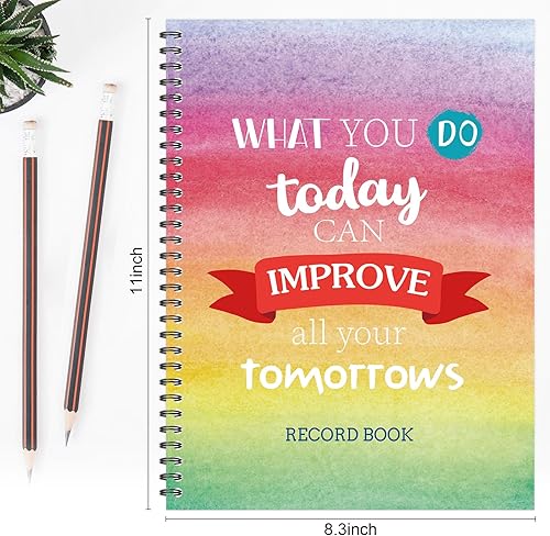 Miniatura 8 de Faccito Libro de registro para profesores de 8.3 x 11 pulgadas, libro de grado 2025, registro de asistencia sin fecha, lista de estudiantes,