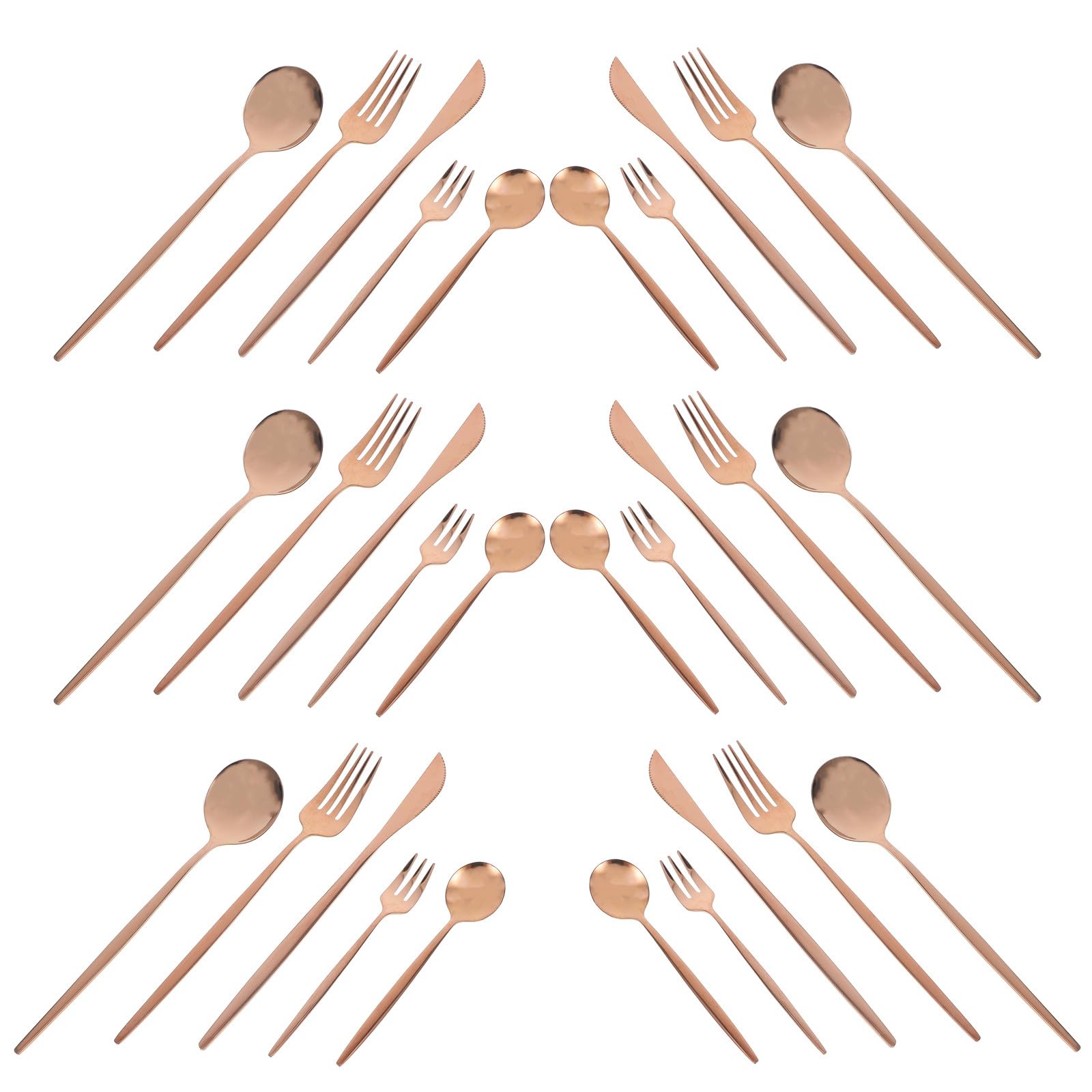 TOYANDONA 30pièces Couverts Acier Inoxydable Ustensiles de Cuisine Durables pour Maison Restaurant Mariage et Fête