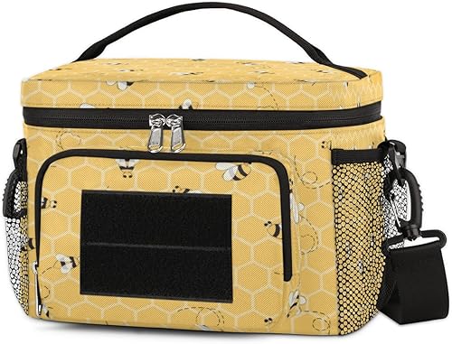 Miniatura 2 de Lonchera térmica para hombres, mujeres y adultos, lonchera táctica de abejorros con correa ajustable para el hombro, bolsa de almuerzo a prueba de