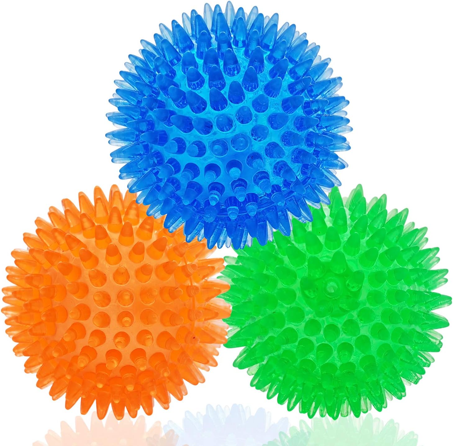 Pet Supplies Gnawsome 4.5" Spiky Squeak & Light Football for Dogs