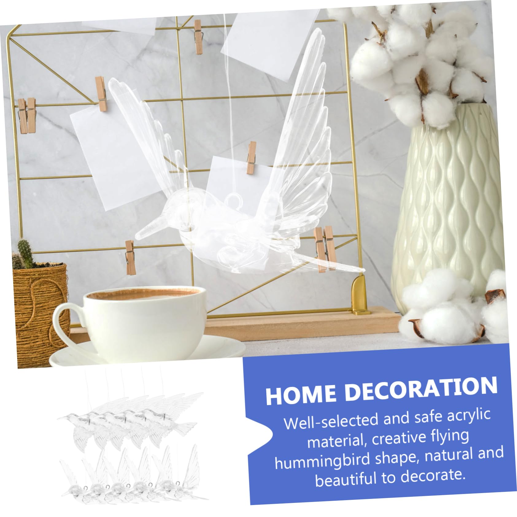 SOIMISS 3 Sätze DIY Transparenter Vogel Kristall Kolibri Hochzeit Decke Hängende Weihnachtsbaum Ornament Dekoration Hochzeitsdekor Ornamente Zum Basteln Ornamente Für 10 Stück * 3