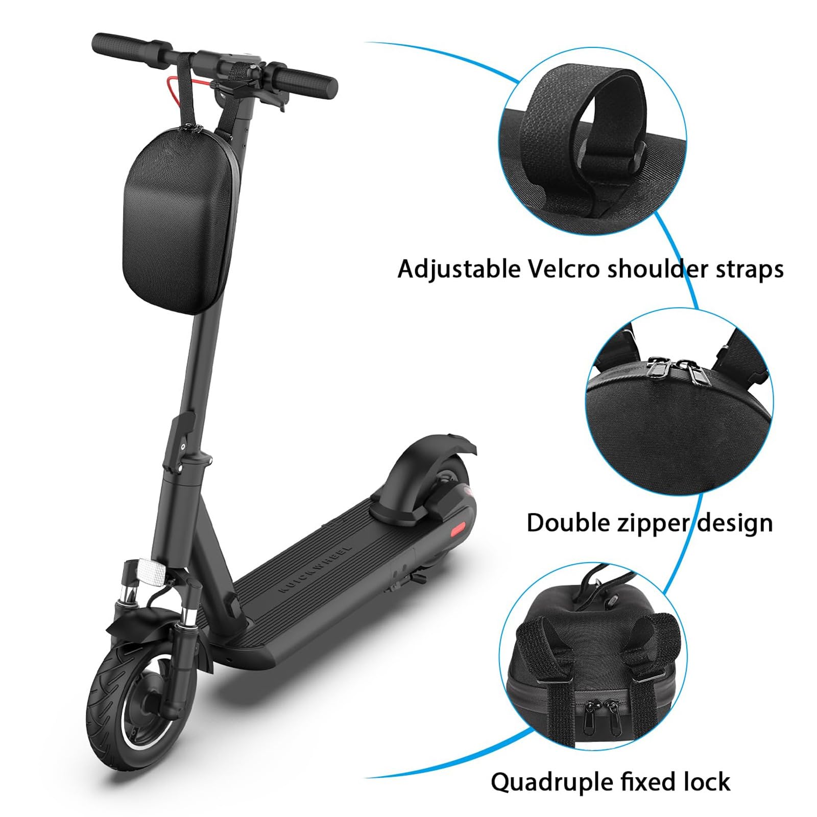 Sac de Trottinette Électrique, Sacoche Avant pour Trottinette, Sacoche Trottinette 4L, Sac de Scooter, pour Xiaomi Mijia M365 Pro Sedway Ninebot ES1/2/3/4 Scooter