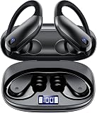 Amazon product image of Wireless Earbuds,Bluetooth 5.4 Ear buds,Sport Headphones with Earhooks | IPX7 Waterproof Bluetooth Headphones,80H Playtime Earbuds,Noise Cancelling Mic for Earphones Running & Workout-Black