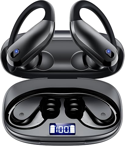 Wireless Earbuds with Bluetooth 5.4 and Earhooks
