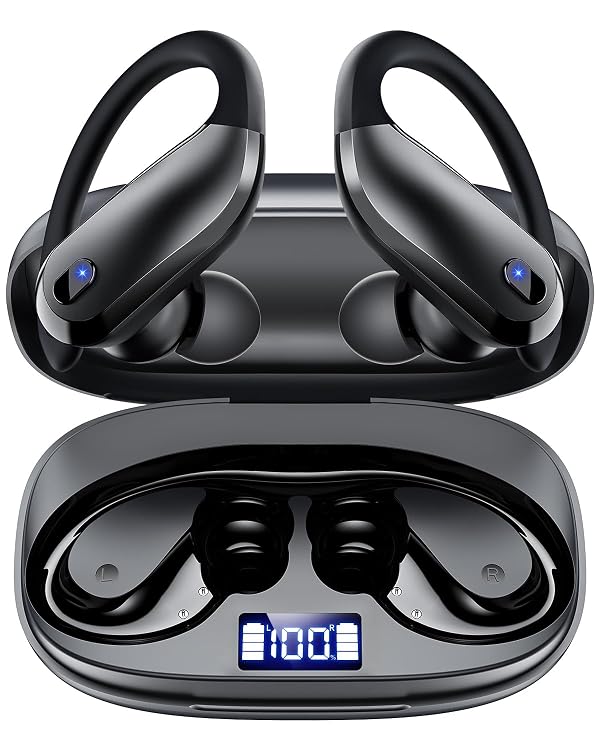 Sports Wireless Earbuds with EarHooks Bluetooth Headphones with ENC Mic by KTGEE - Used condition - US$141.82