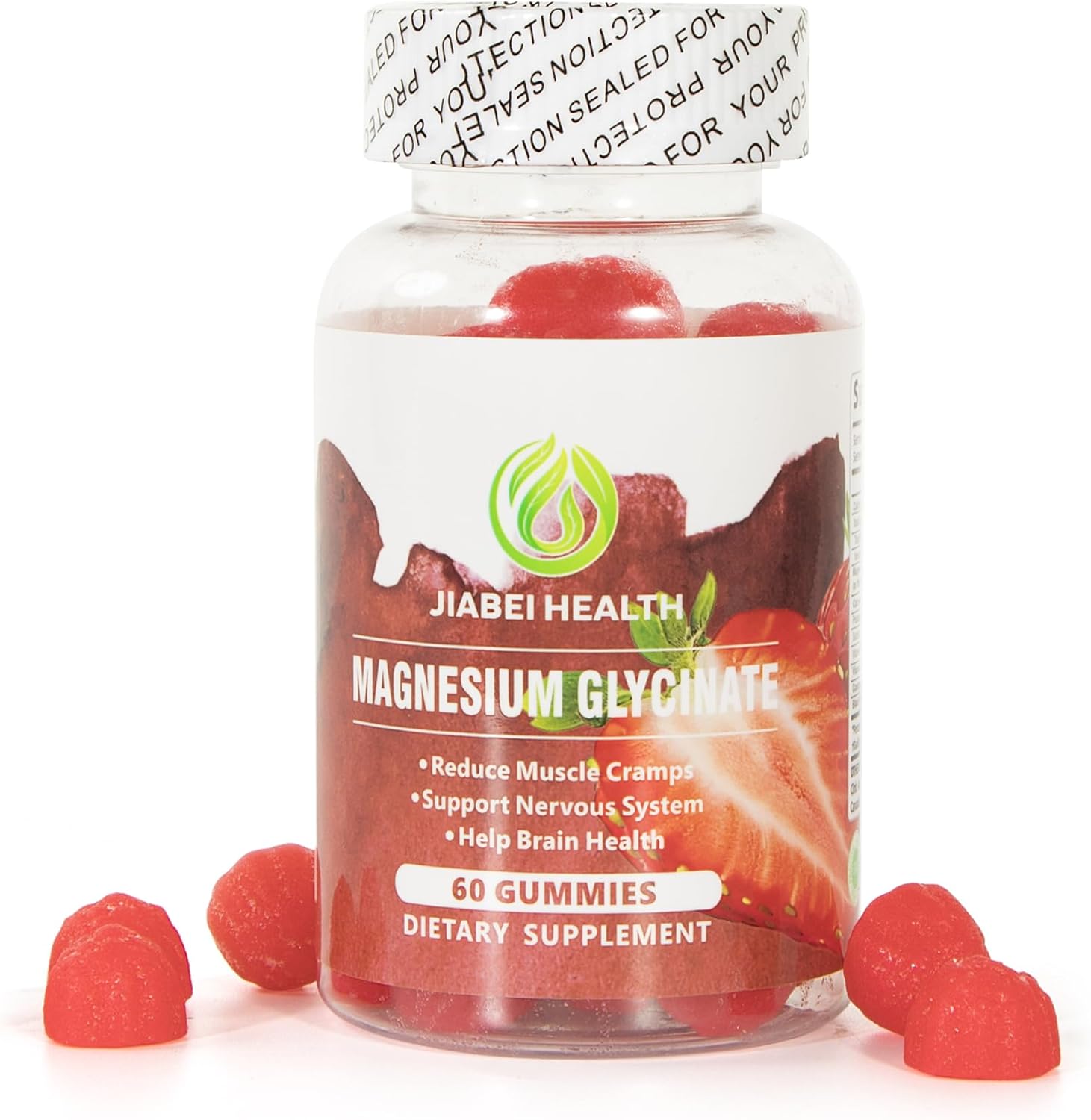 Magnesium Glycinate Gummies 400mg – Sugar Free Magnesium Potassium Supplement, Vitamin D, B6, and CoQ10 for Calm Support & Sleep for Adults – Raspberry Gummies