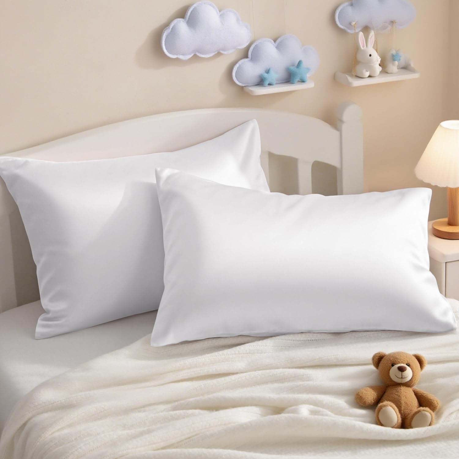 NTBAY Egyptian Cotton Toddler Pillowcases – Set of 2 –