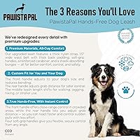 Vista 9 de Hands Free Dog Leash, Waist Bungee Leash for 2 Large Dogs, 6-8ft No-Tangle Heavy Duty Leashs(50-120 lbs)