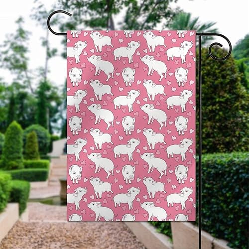 Miniatura 6 de Pink Mini Pigs Vertical Garden Flag Durable Polyester Flags Double Sided Print Banner Home Decor
