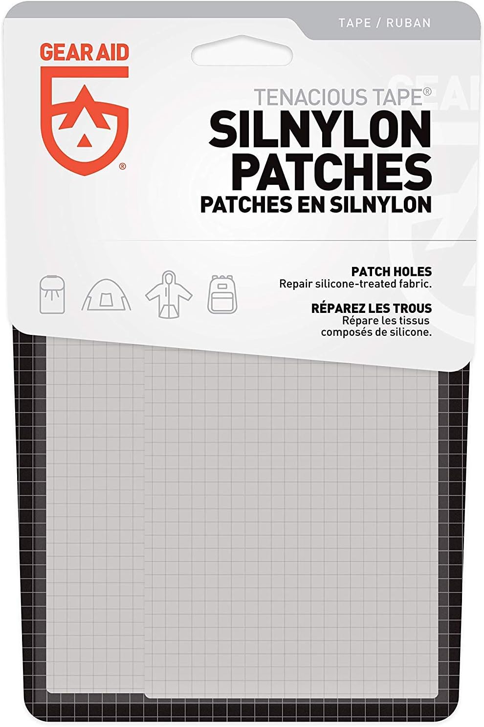 Tenacious Tape Silnylon Patches for Silicone Tent and Tarp Repair, 3โx5โ