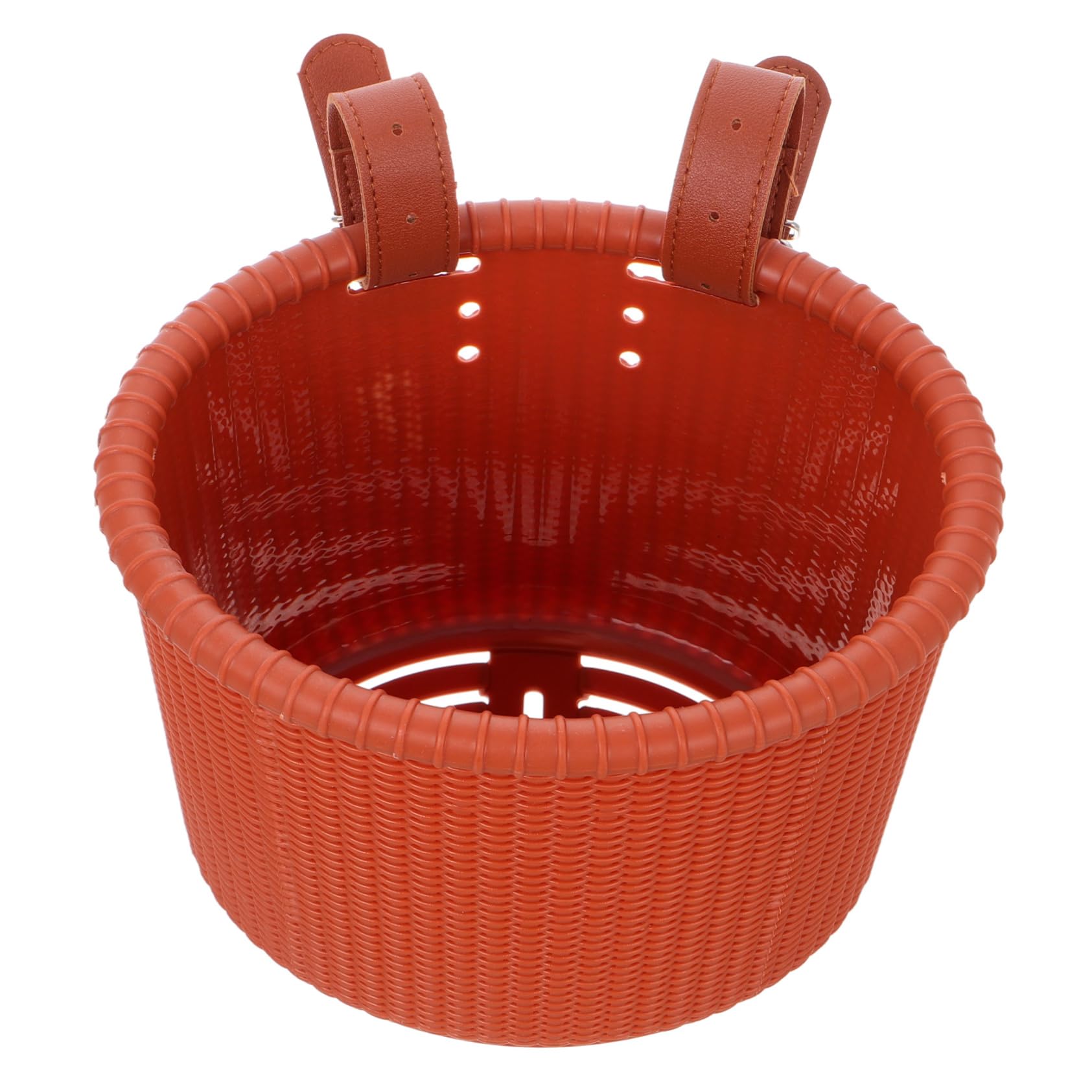 GOOHOCHY Bicycle Basket Durable Plastic Front Basket with Fixed Strap for Easy Installation for Scooters and Bikes Outdoor Accessory