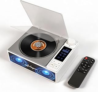 CDプレーヤー Bluetooth 5.4送受信対応 4000mAhバッテリー内蔵 ポータブルCDプレーヤー スピーカー内蔵 FMラジオ/USB再生/AUX入出力/SPDIF出力対応 リピート再生 リモコン付き イヤホン対応 卓上・携帯両用 語学学習 音楽鑑賞 日本語取扱説明書付き
