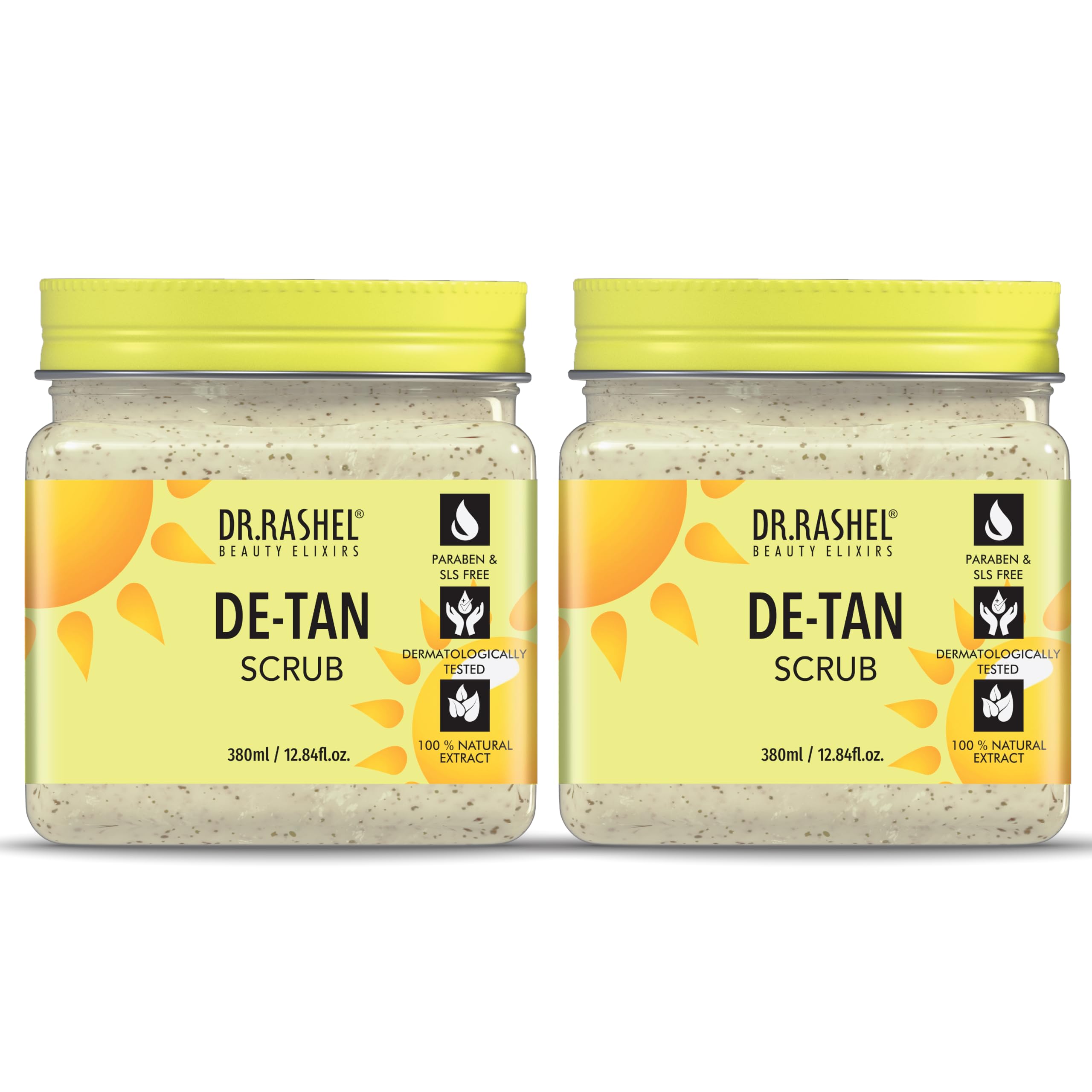 DR.RASHEL De-Tan Scrub For Face & Body | Revitalizing Tan Removal | Cleanser For Deep Exfoliation | Dead Skin Remover | Blackhead Remover | 380 Ml | Pack of 2-picture-16