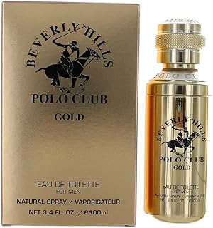 Beverly Hills Polo Club ampcbhg34s 3.4 oz Gold Eau de Toilette Spray for Men